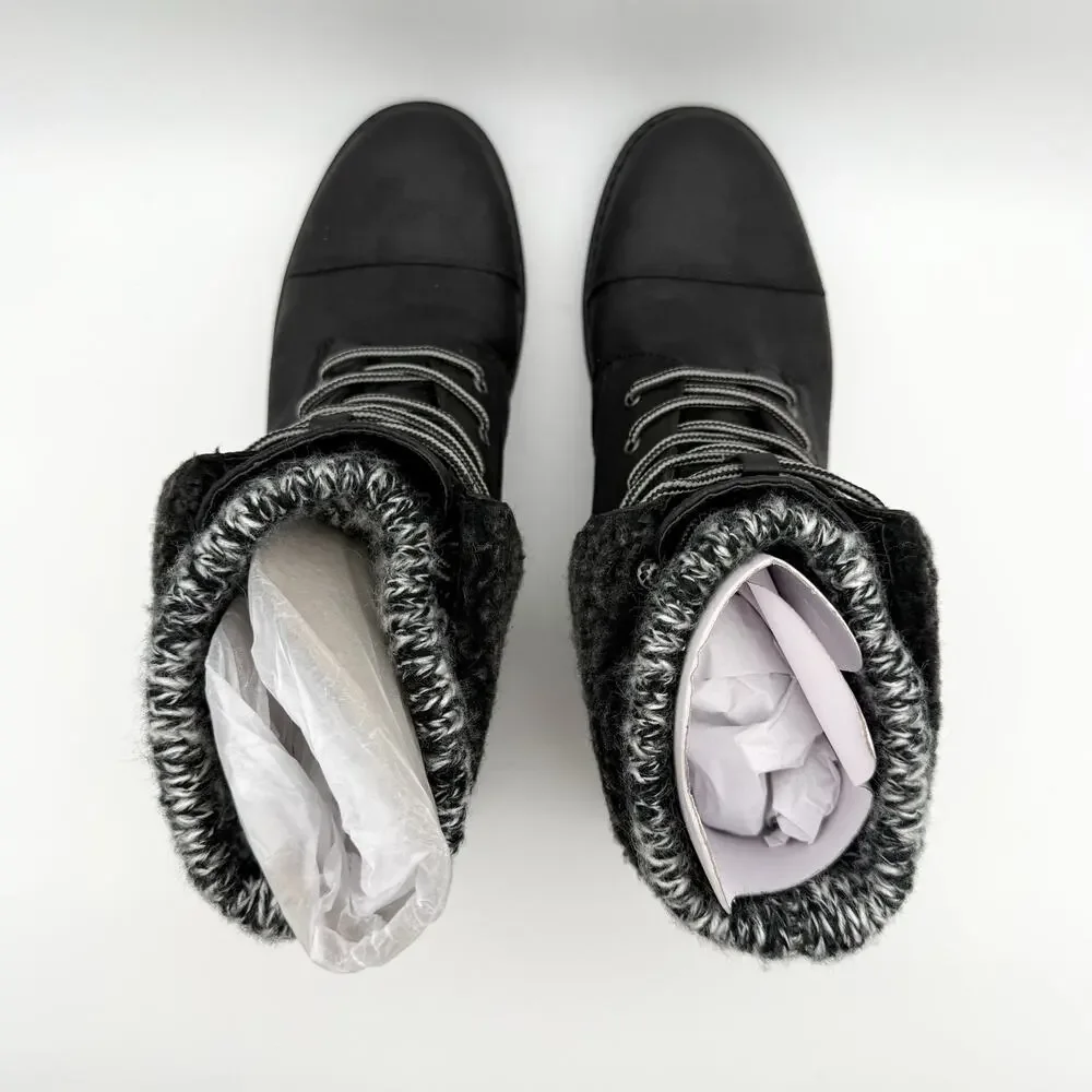 Cliffs by White Mountain Womens Duena Ankle Booties US 8.5 M Black Knit NIB